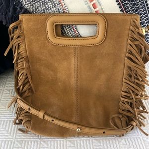 Maje suede fringe bag.